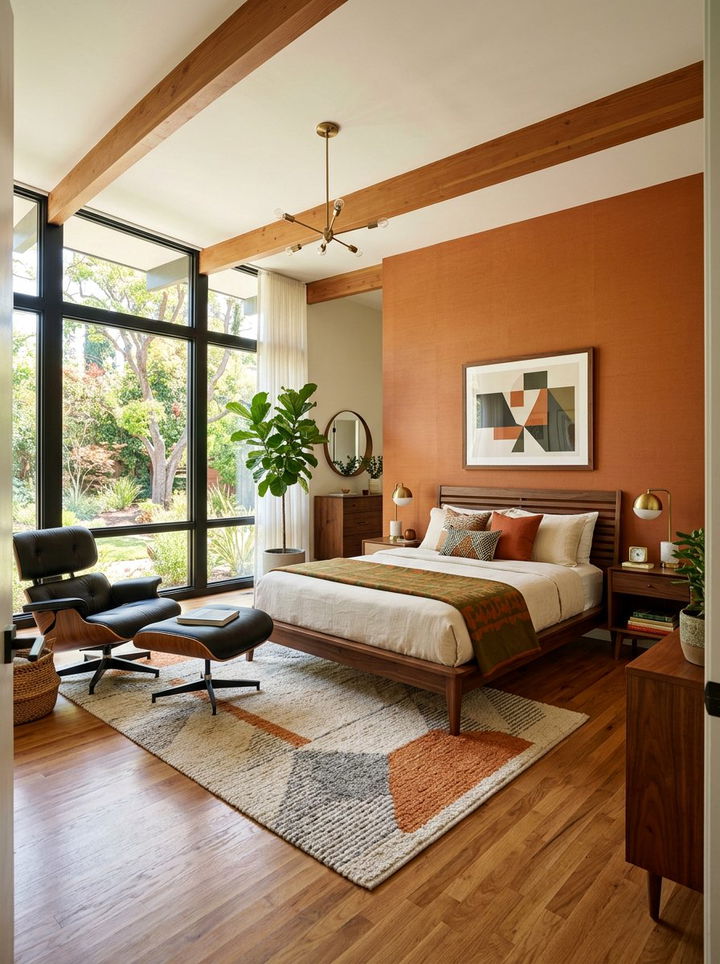 Mid century modern bedroom - 30 historic home bedroom ideas