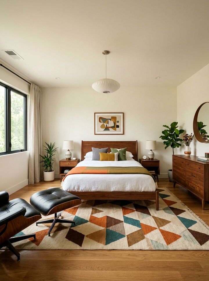 Mid century modern bedroom layout - 30 L-shaped bedroom ideas