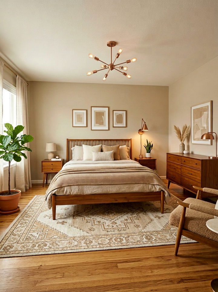 Mid century modern beige bedroom - 30 all beige bedroom ideas