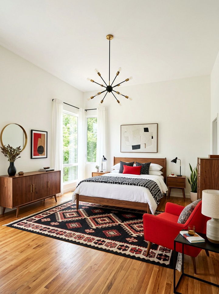 Mid century modern black and red bedroom - 30 black and red bedroom color combo