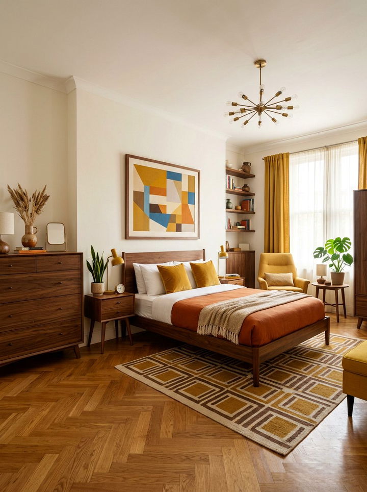 Mid century modern brown - 30 brown bedroom ideas