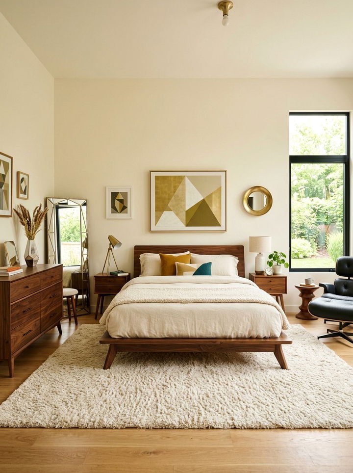 Mid century modern cream bedroom - 30 modern cream bedroom ideas