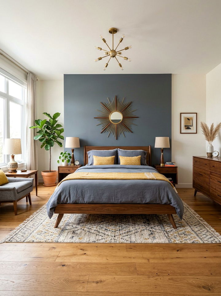 Mid century modern gray yellow bedroom - 30 gray yellow bedroom ideas