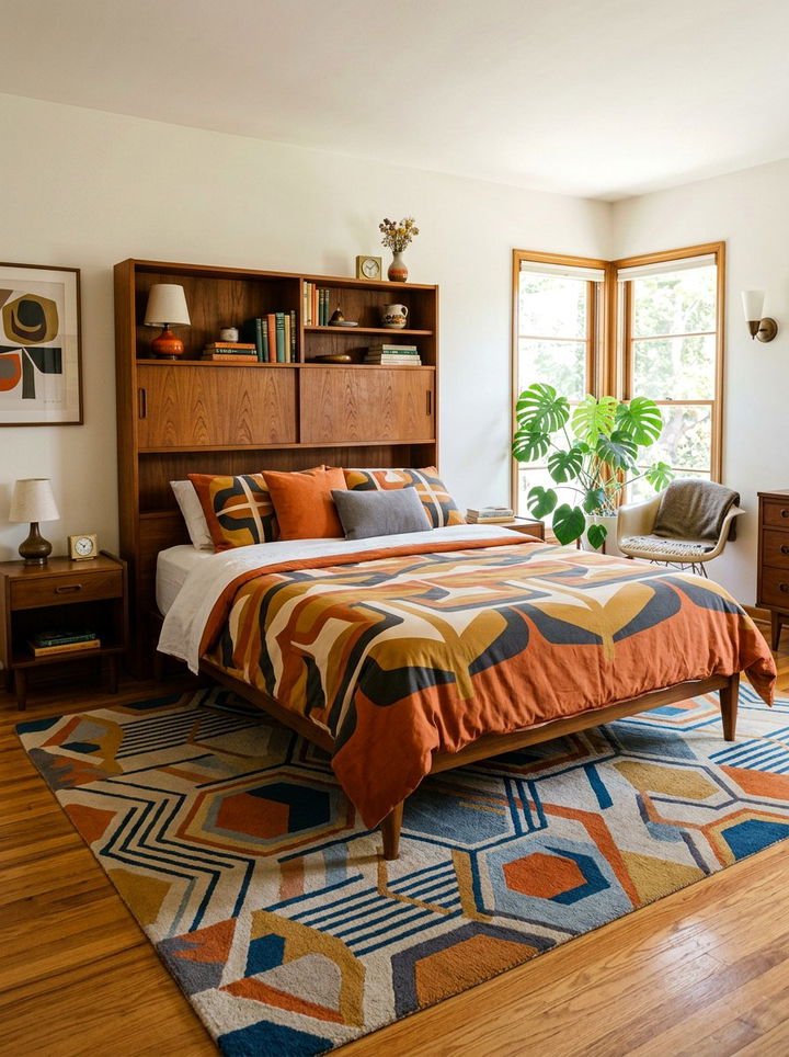 Mid century modern shelving headboard - 30 bedroom bookcase headboards