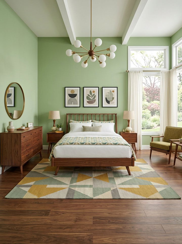 Mid century pistachio bedroom - 30 pistachio bedroom ideas