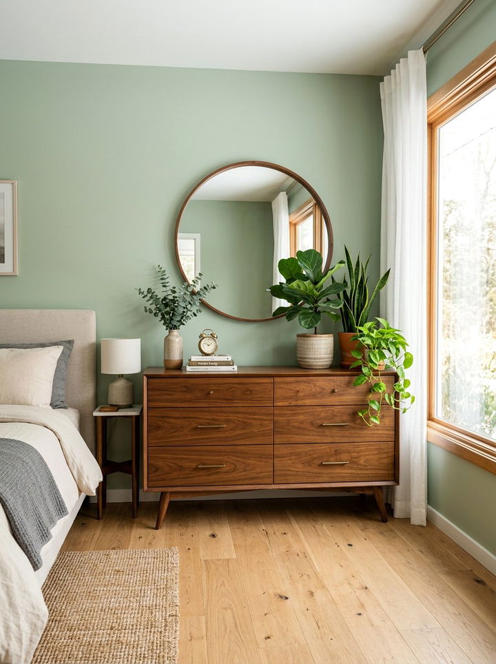 Mid century walnut dresser - 30 bedroom walnut furniture ideas