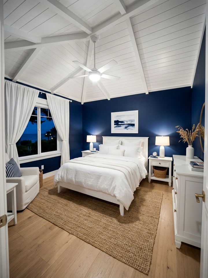 Midnight Blue And White Bedroom - 30 midnight blue bedroom ideas