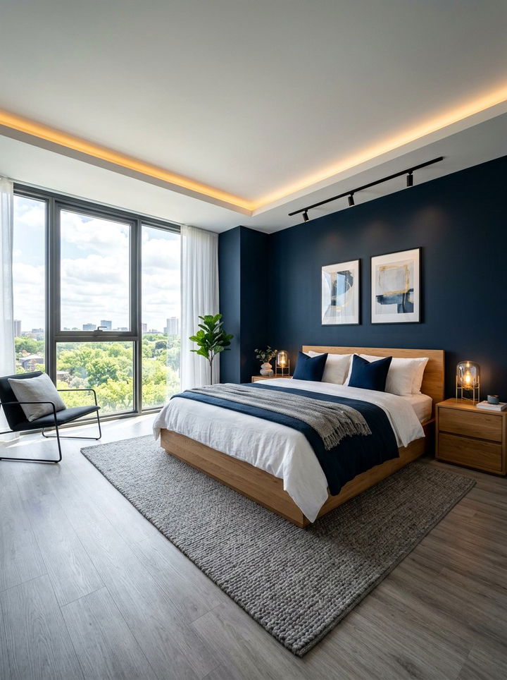Midnight Blue Bedroom Decor - 30 minimalist blue bedroom ideas