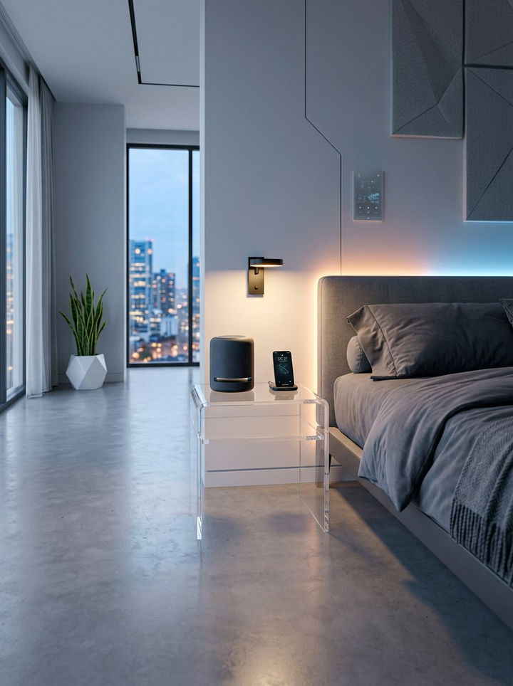 Minimalist Acrylic Table - 30 bedroom narrow nightstands