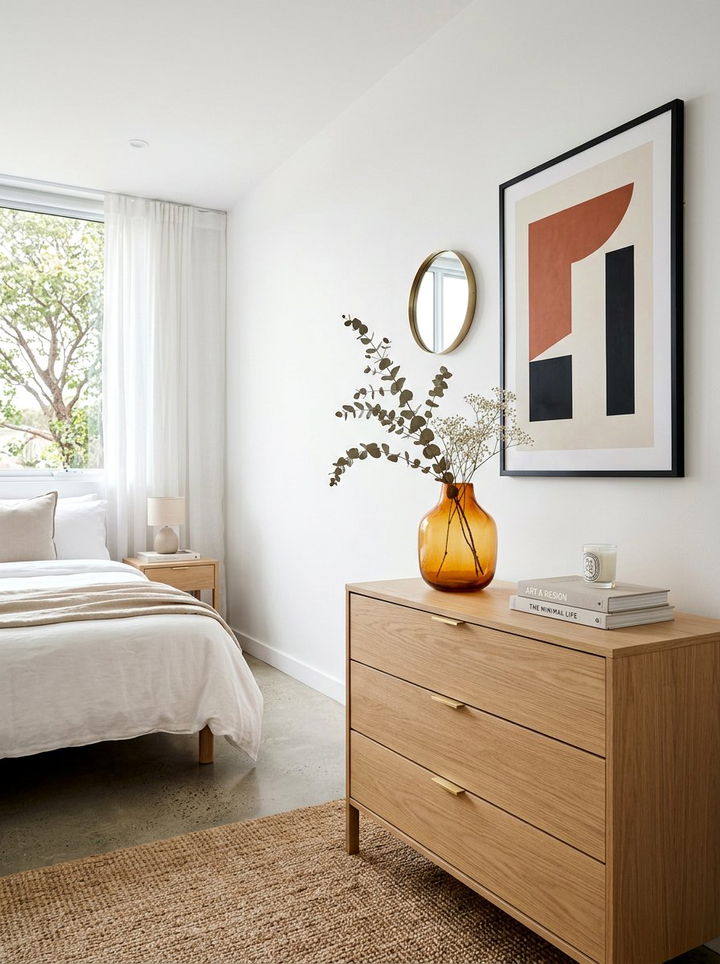 Minimalist Amber Glass Vase - 30 amber bedroom ideas