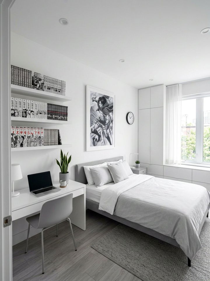 Minimalist Anime Bedroom - 30 manga bedroom ideas