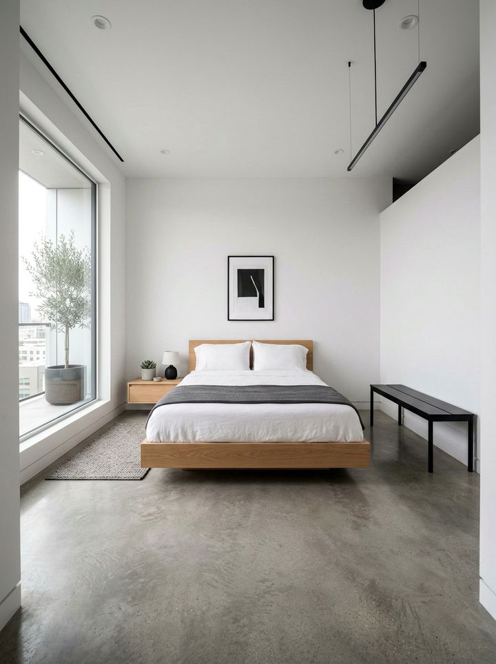 Minimalist Bedroom With Bench - 30 bedroom furniture arrangement