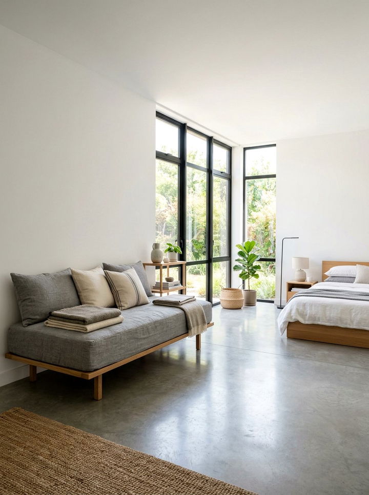 Minimalist Bedroom With Daybed - 30 bedroom with lounge ideas