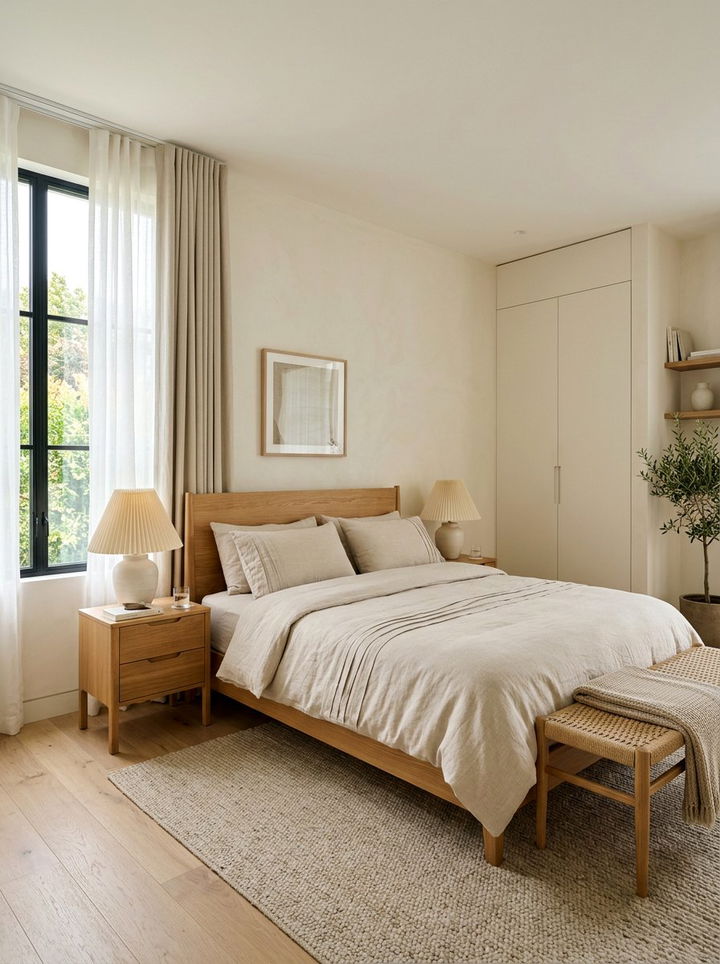 Minimalist Beige Bedding - 30 bedroom bedding ideas