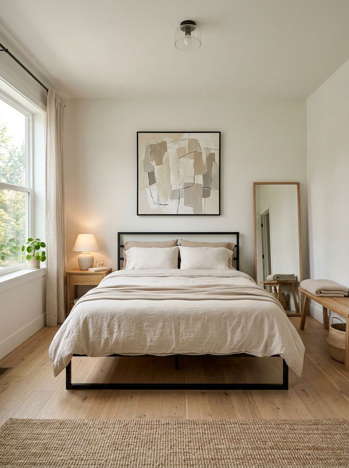 Minimalist Beige Bedroom - 30 beige and cream bedroom color combo