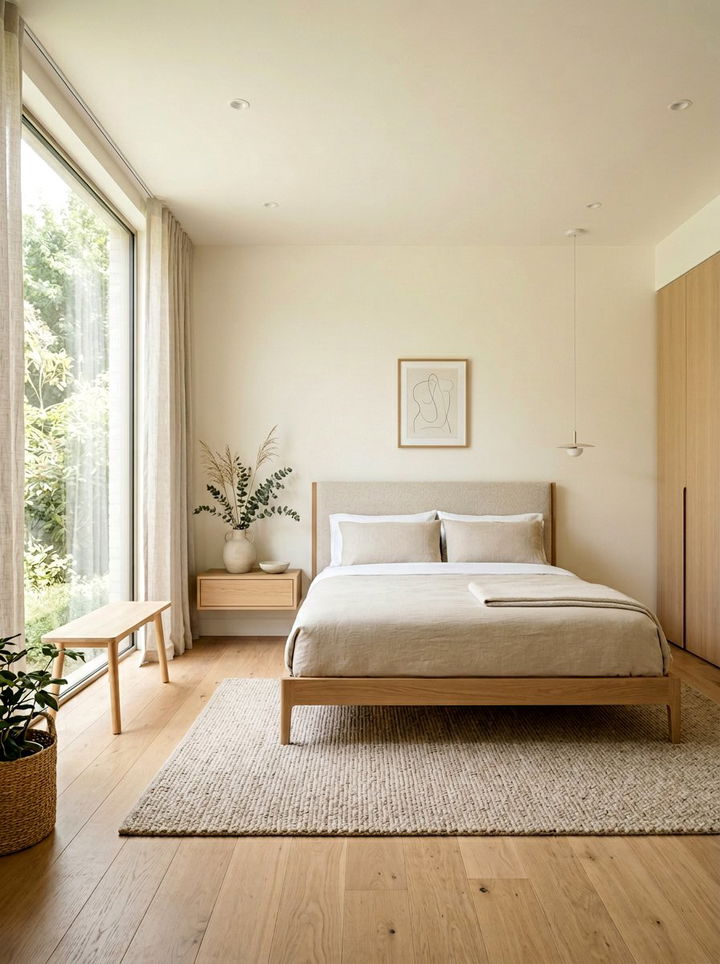 Minimalist Beige Bedroom - 30 beige bedroom ideas