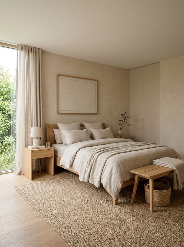 Minimalist Beige Bedroom - 30 cool neutral bedroom ideas