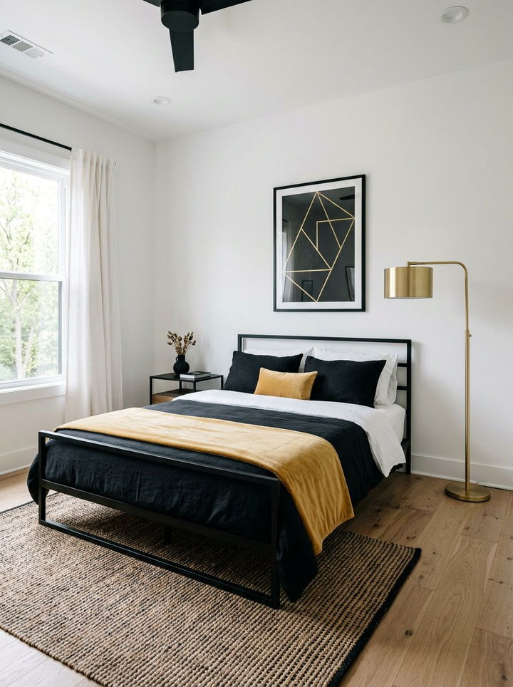 Minimalist Black And Gold Bedroom - 30 black and gold bedroom ideas
