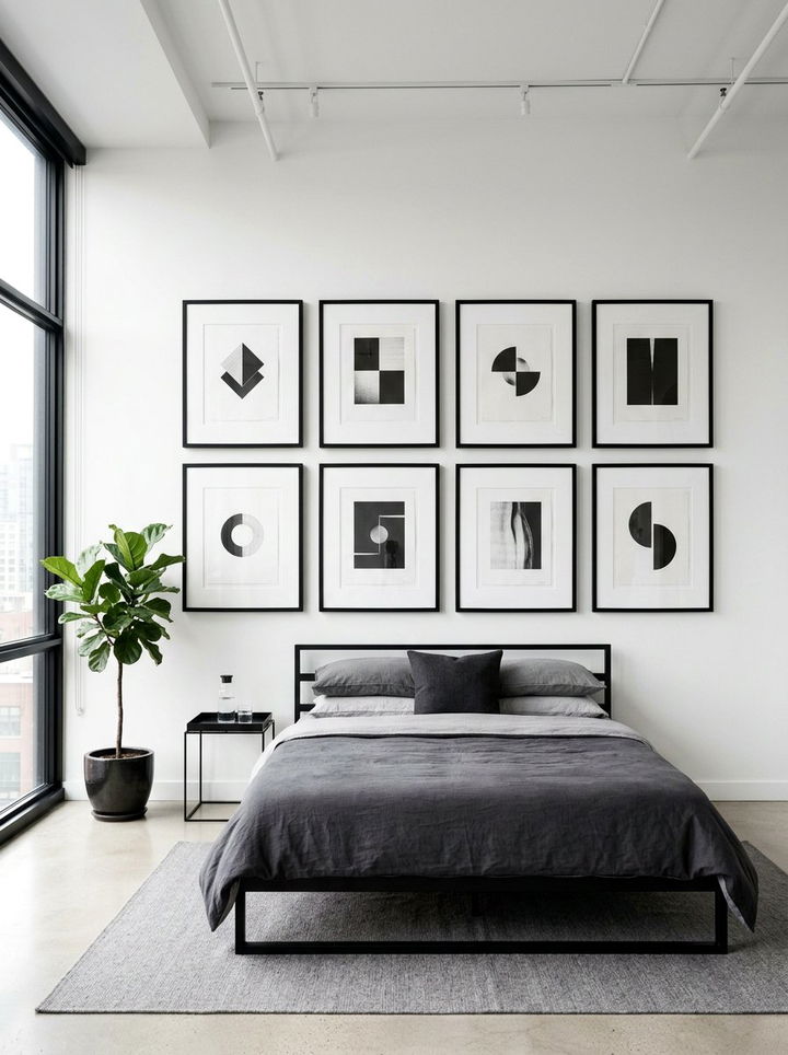 Minimalist Black And White Gallery - 30 bedroom photo displays