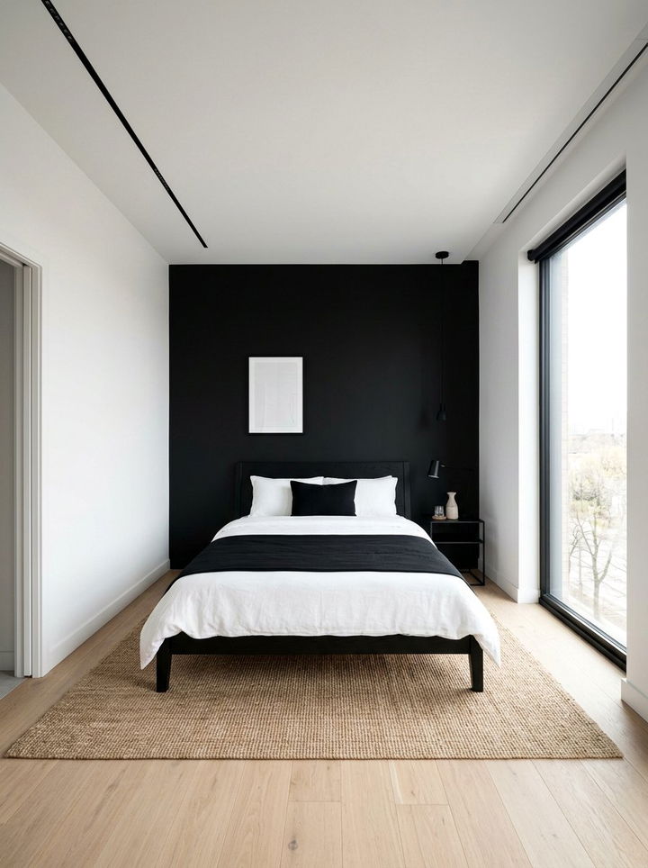 Minimalist Black Bedroom - 30 bedroom black walls
