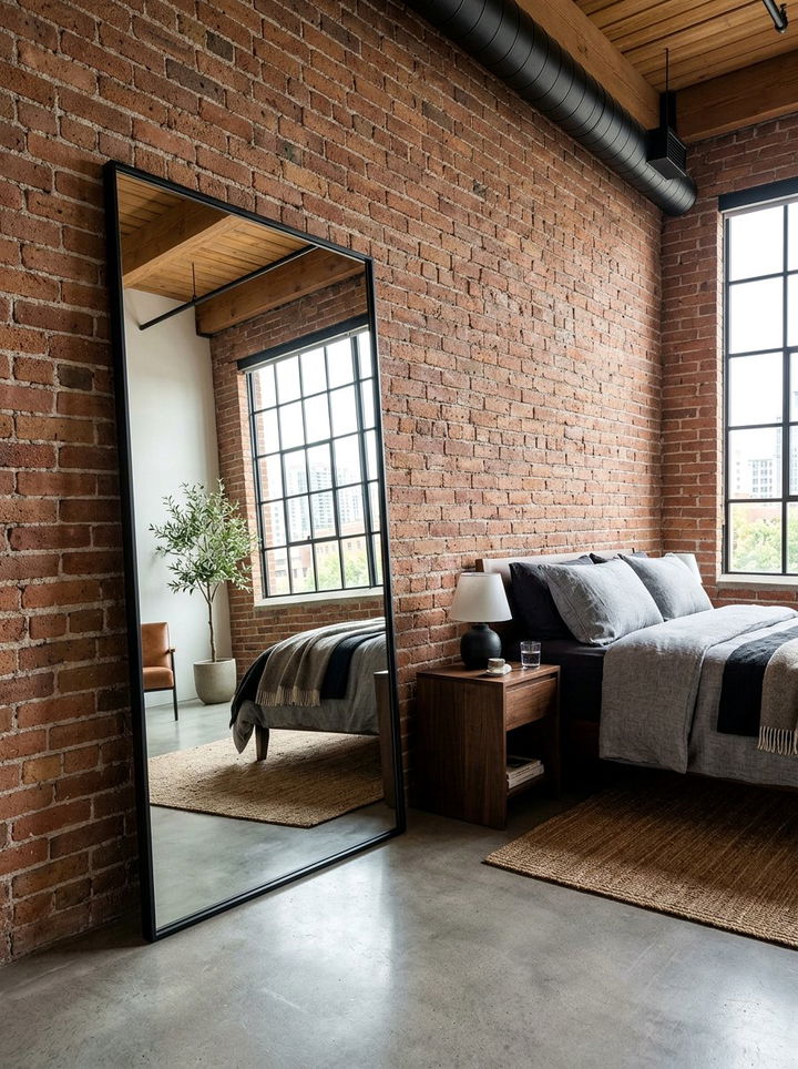 Minimalist Black Leaner Mirror - 30 bedroom floor mirrors