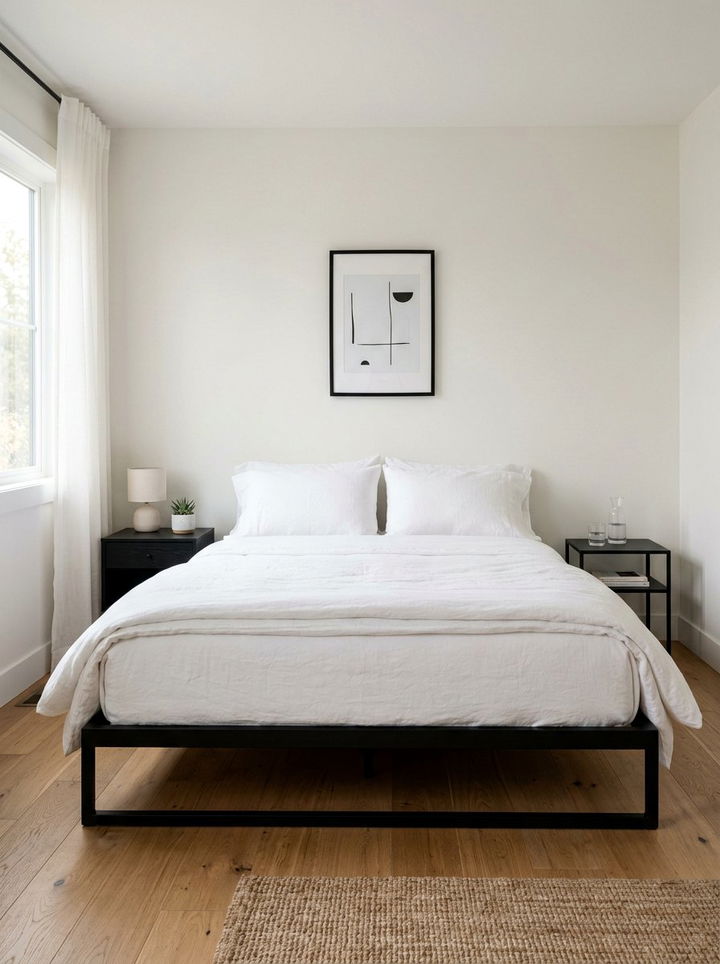 Minimalist Black Platform Bed - 30 modern black bedroom ideas