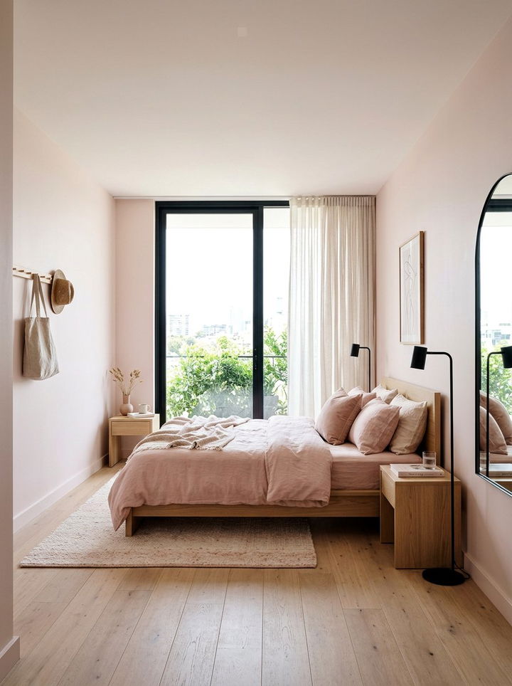 Minimalist Blush Bedroom - 30 pastel pink bedroom ideas