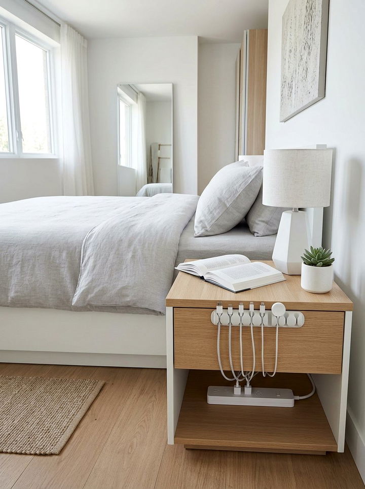 Minimalist Cable Organizer - 30 bedroom phone chargers