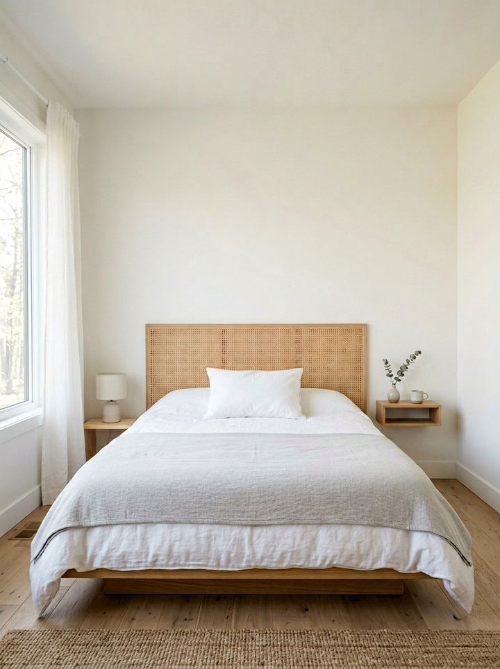 Minimalist Cane Headboard - 30 bedroom cane headboards