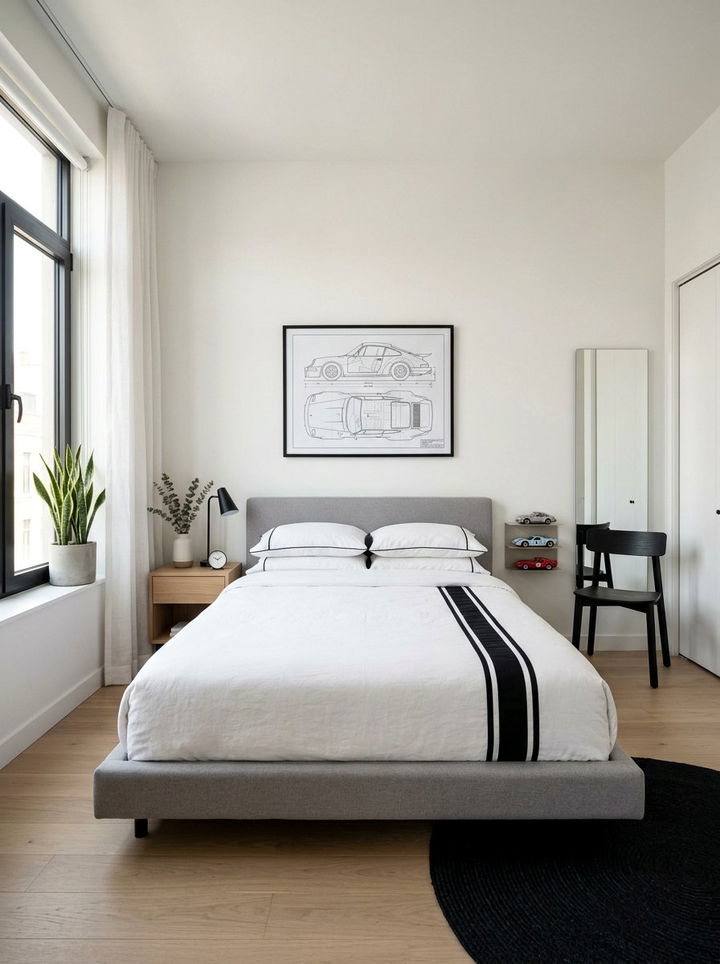 Minimalist Car Bedroom - 30 race car bedroom ideas