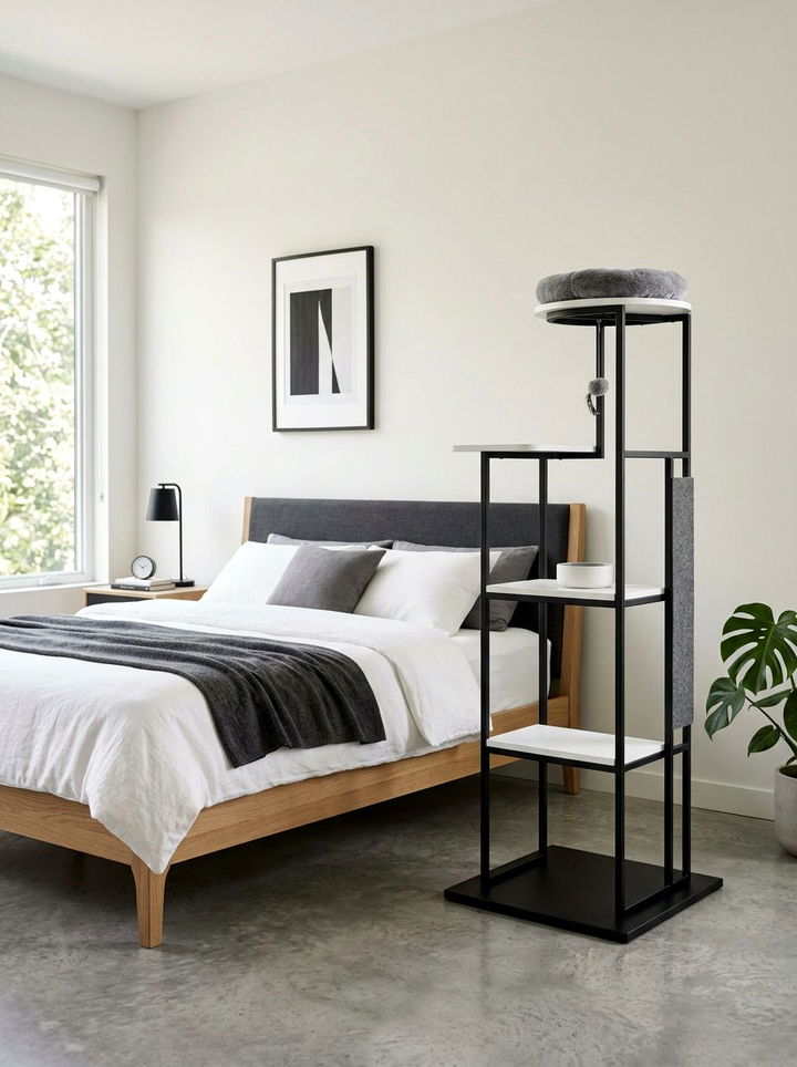Minimalist Cat Tree - 30 cat tree bedroom ideas