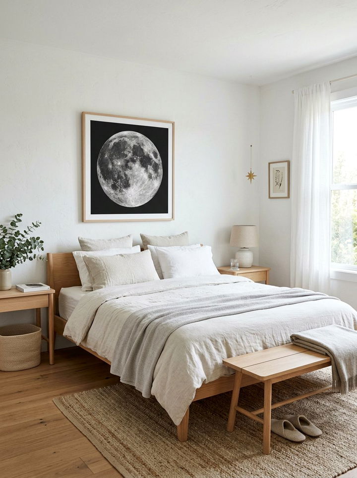 Minimalist Celestial Bedroom - 30 galaxy bedroom ideas