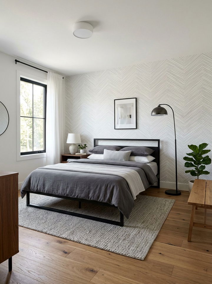 Minimalist Chevron Wallpaper - 30 bedroom minimalist wallpapers