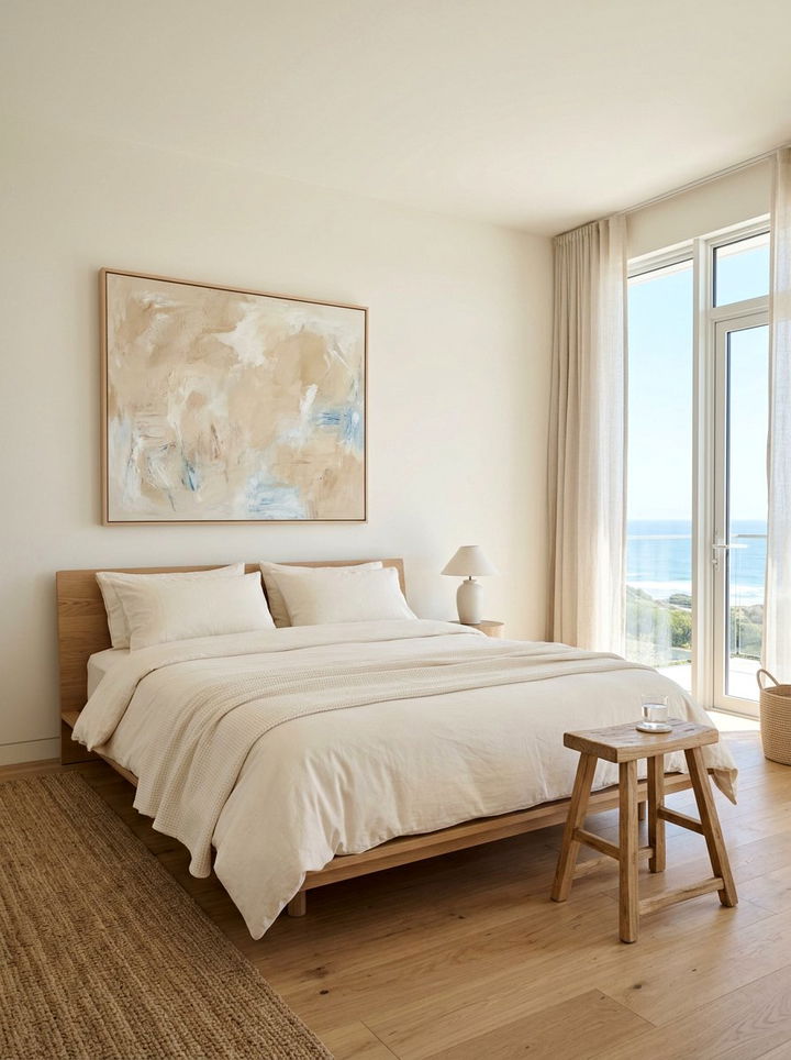 Minimalist Coastal Cream Bedroom - 30 coastal cream bedroom ideas
