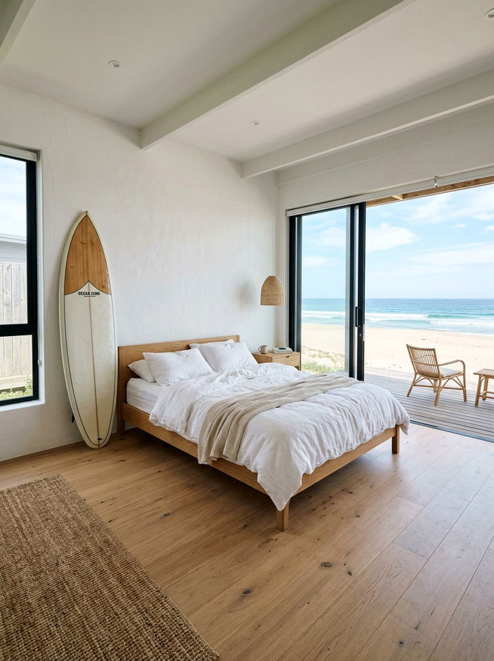 Minimalist Coastal Room - 30 surfing bedroom ideas
