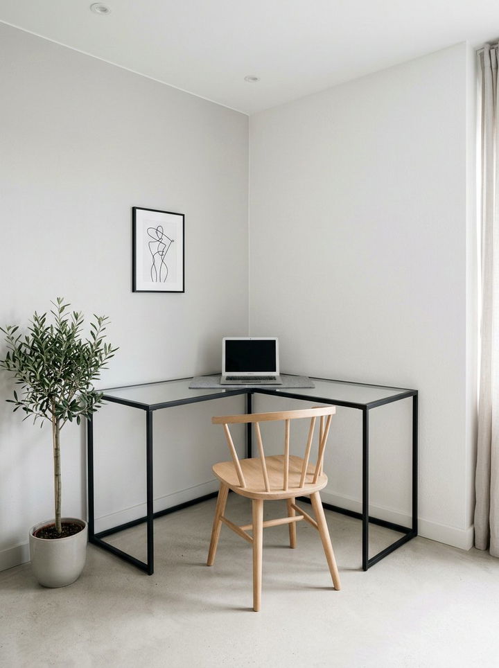 Minimalist Corner Desk - 30 bedroom corner desk ideas