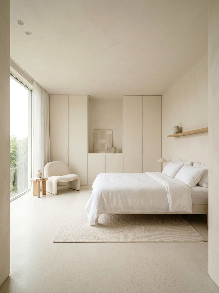 Minimalist Cream Bedroom - 30 cream bedroom design ideas