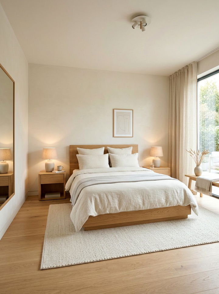 Minimalist Cream Bedroom Decor - 30 scandinavian cream bedroom ideas