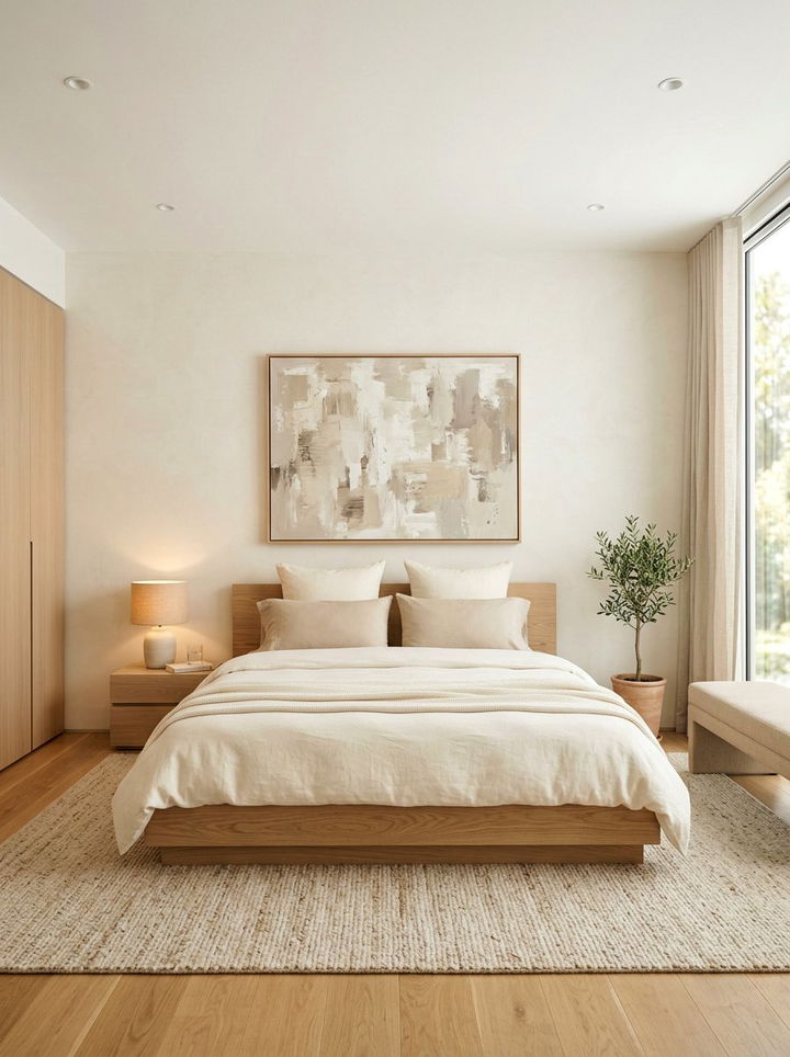 Minimalist Cream Bedroom Setup - 30 bedroom cream walls