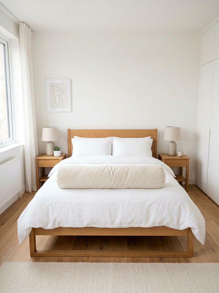 Minimalist Cream Bolster - 30 bedroom bolster pillows