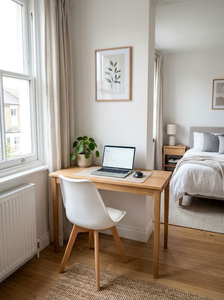 Minimalist Desk Setup - 30 Scandinavian minimalist bedroom ideas