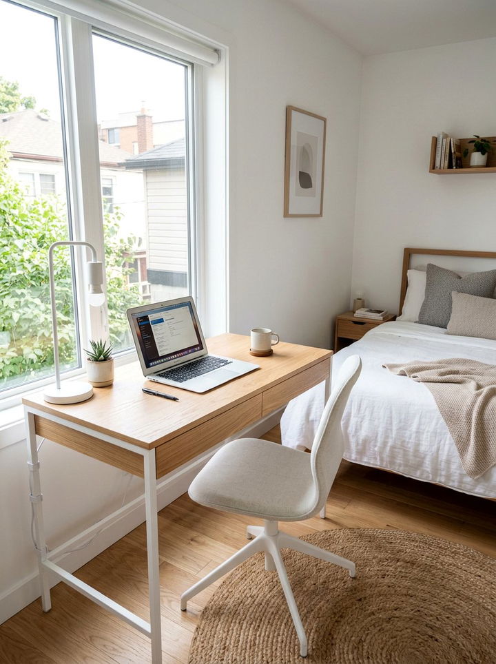Minimalist Desk - 30 low cost bedroom ideas