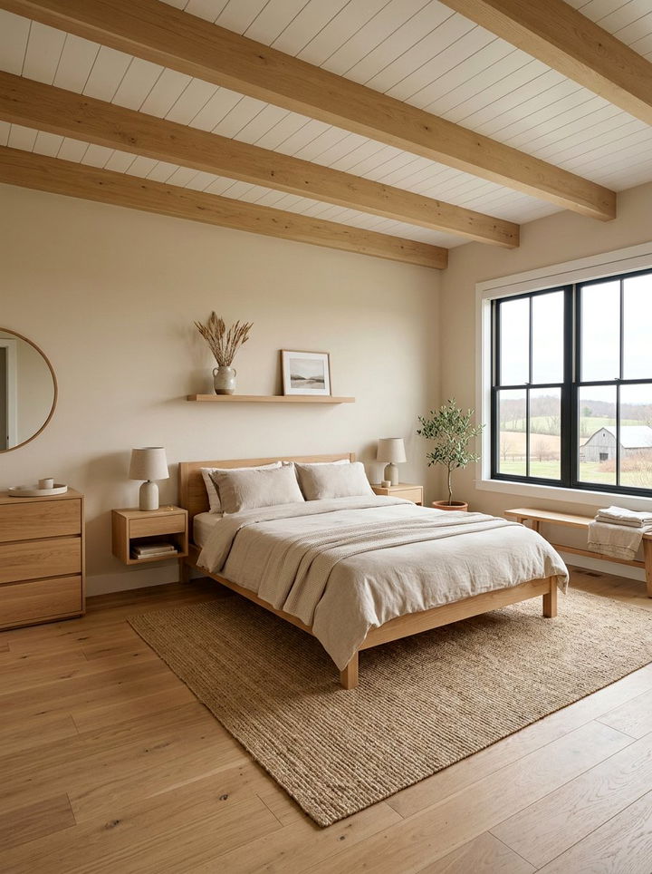 Minimalist Farmhouse Style - 30 farmhouse beige bedroom ideas