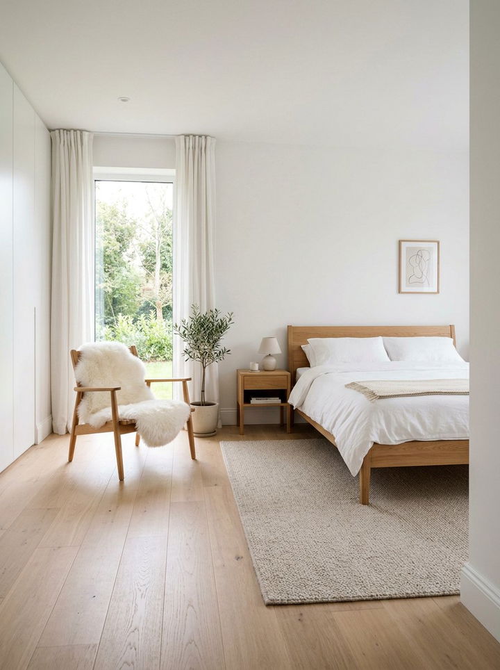 Minimalist Faux Fur Touch - 30 faux fur bedroom ideas