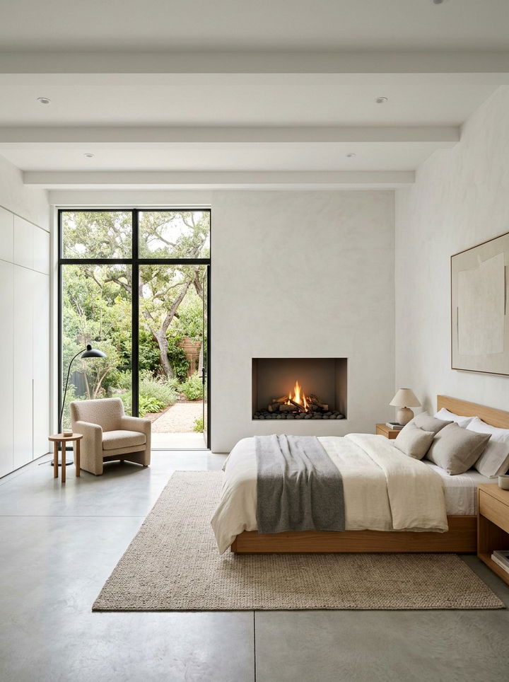 Minimalist Fireplace Master Bedroom - 30 bedroom with fireplace ideas