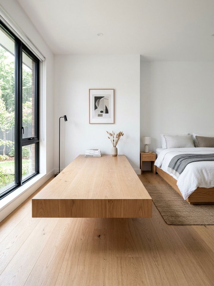 Minimalist Floating Bench - 30 bedroom end of bed benches