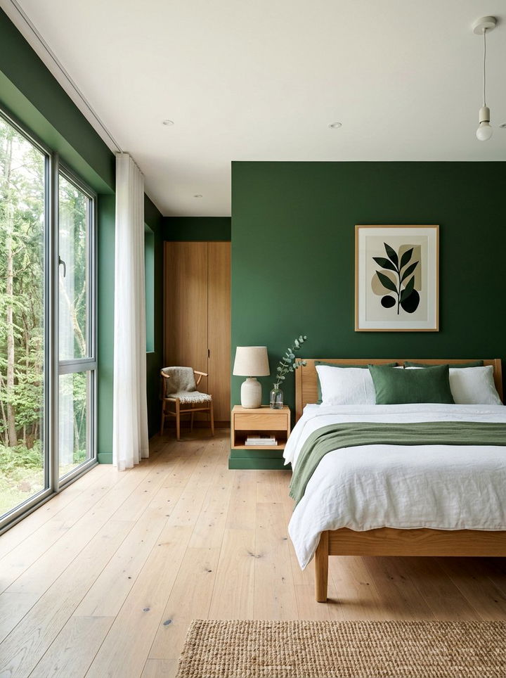 Minimalist Forest Green Bedroom - 30 forest green bedroom ideas