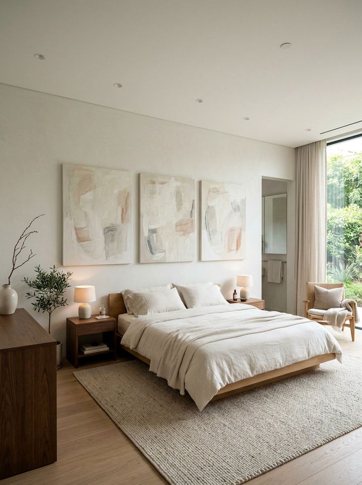 Minimalist Frameless Art - 30 spa bedroom ideas