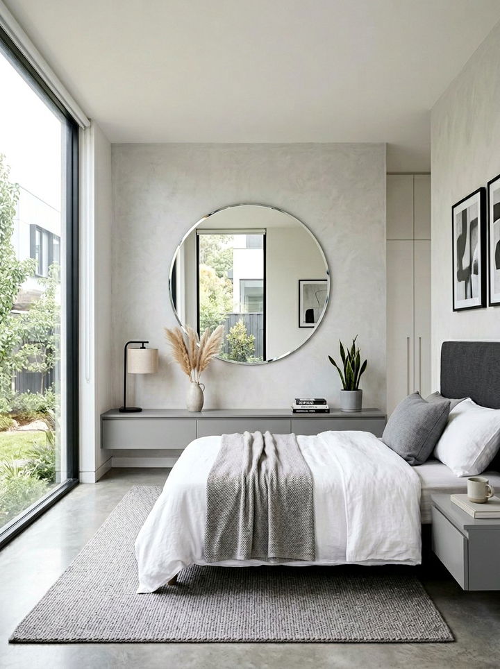 Minimalist Frameless Round Mirror - 30 bedroom round mirrors