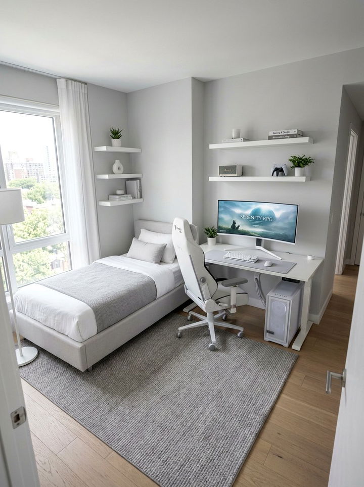 Minimalist Gamer Bedroom - 30 gamer setup bedroom ideas